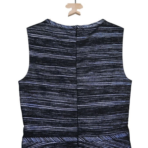 Nicole Miller Women's 6 Metallic Striped Fit & Flare Cutout Lined Dress - Picture 4 of 8